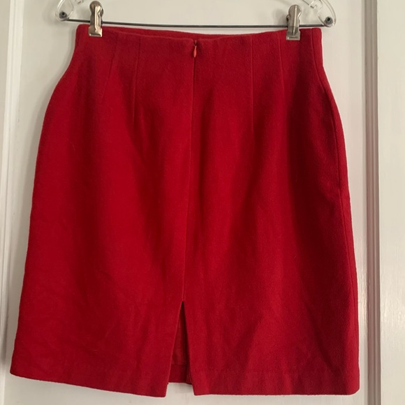 Vintage Capezio Red Pencil Skirt Womens 10 Wool/Nylon/Cashmere short - Picture 4 of 9